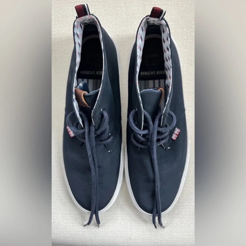 Ben Sherman Men's Navy Blue Bristol Chukka Mid-Top Shoe Sneaker Sz 9